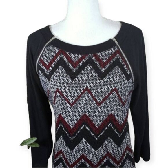 TRIXXI RED, BLACK, & GRAY DRESS SZ.XL EUC - Picture 2 of 5